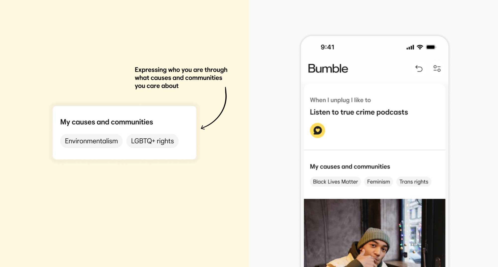 Causes and Community section